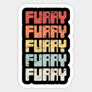 Funny Anthro Furry Fandom Fursuit Con Gift Sticker